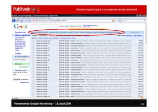 Treinamento Google Marketing – 17/out/2009   205
 