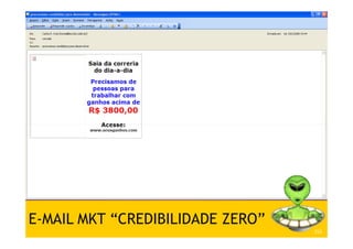 E-MAIL MKT “CREDIBILIDADE ZERO”
Treinamento Google Marketing – 17/out/2009   252
 