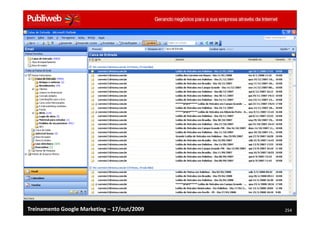 Treinamento Google Marketing – 17/out/2009   254
 
