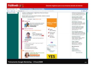 Treinamento Google Marketing – 17/out/2009   263
 