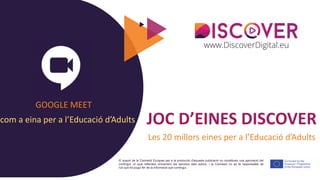 El suport de la Comissió Europea per a la producció d'aquesta publicació no constitueix una aprovació del
contingut, el qu...