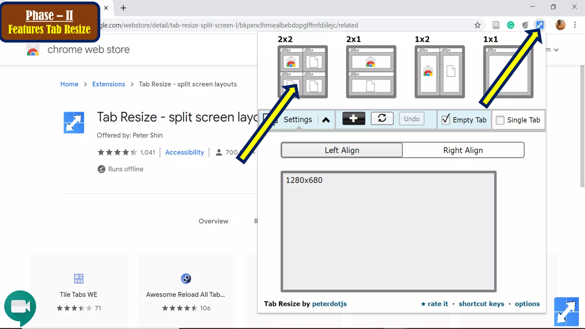 Phase – II
Features Tab Resize
 