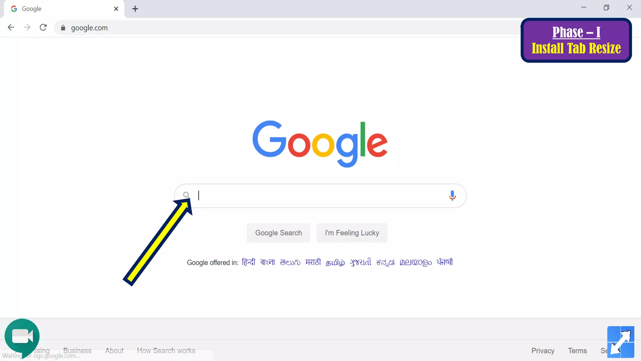 Phase – I
Install Tab Resize
 