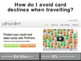 How do I avoid card declines when travelling? 