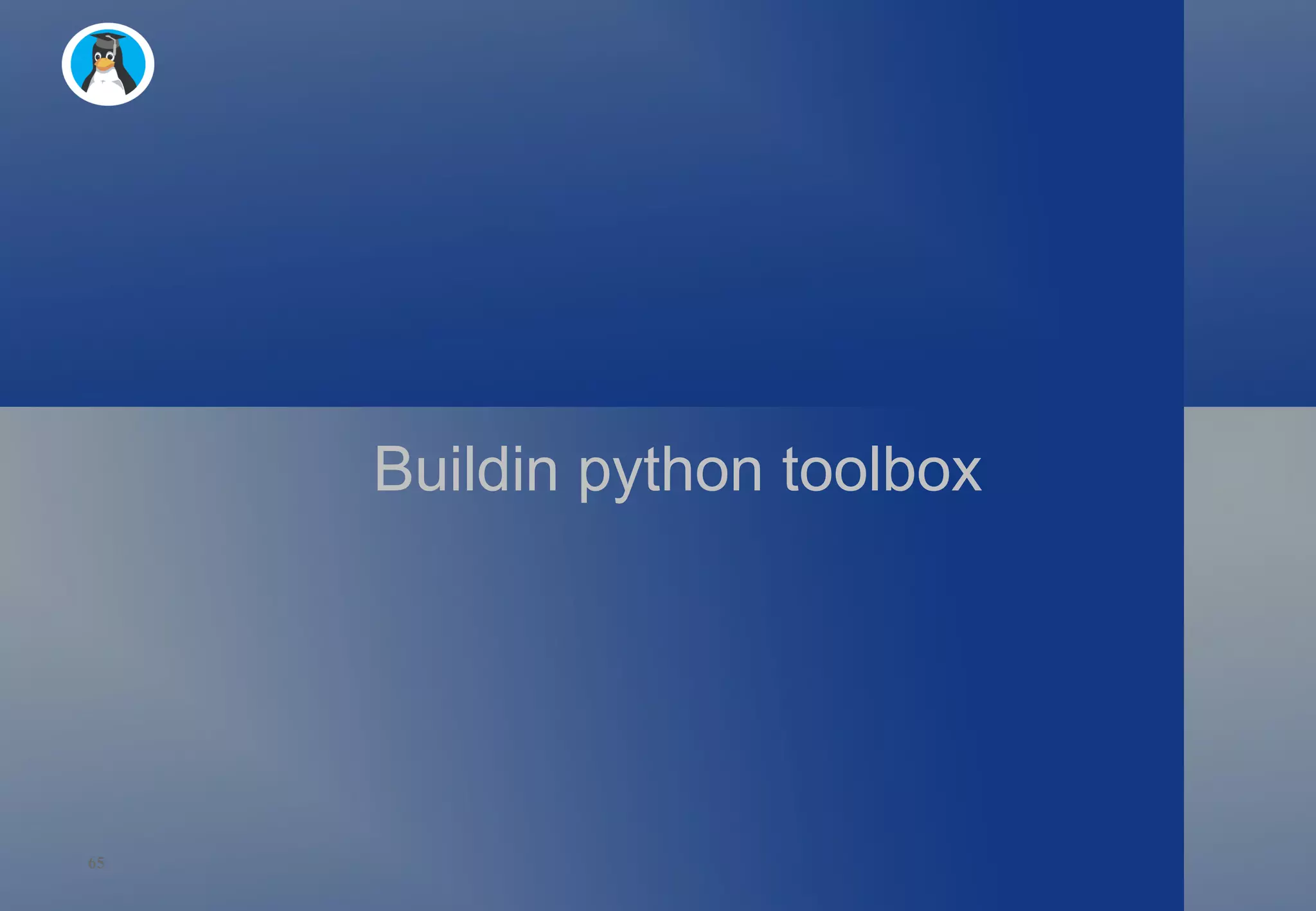 Buildin python toolbox 