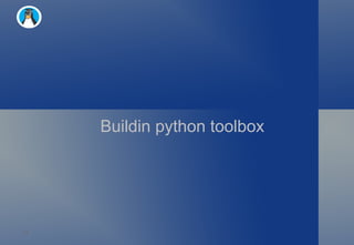Buildin python toolbox 