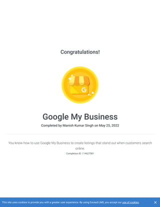 Google My Busines Certificates.pdf and know how to know get Certificate Online