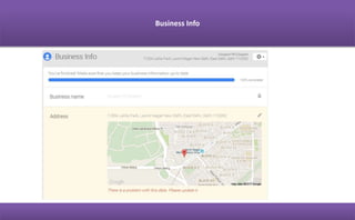 Google My Business Admin Interface
 
