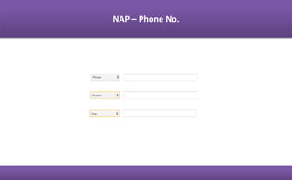 NAP – Address
 