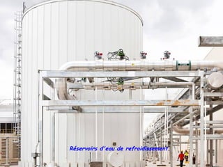 Réservoirs d'eau de refroidissement.
 