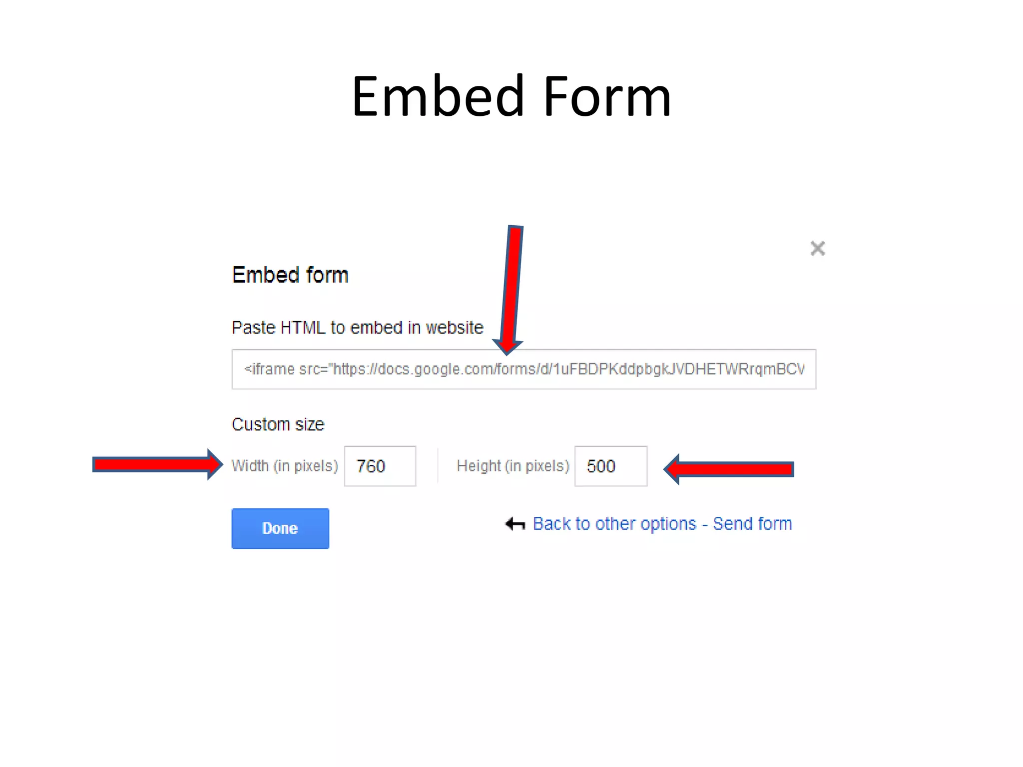 Embed Form
 