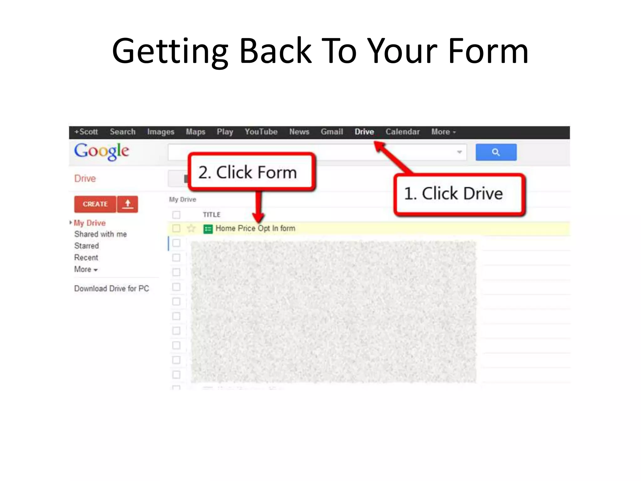 Getting Back To Your Form
 