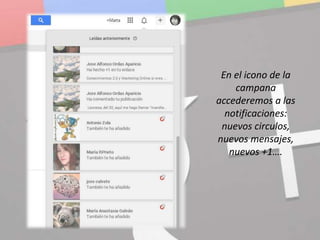 Google + (opciones y configuración)
