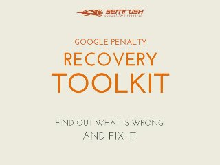 Google Penalty Recovery Toolkit