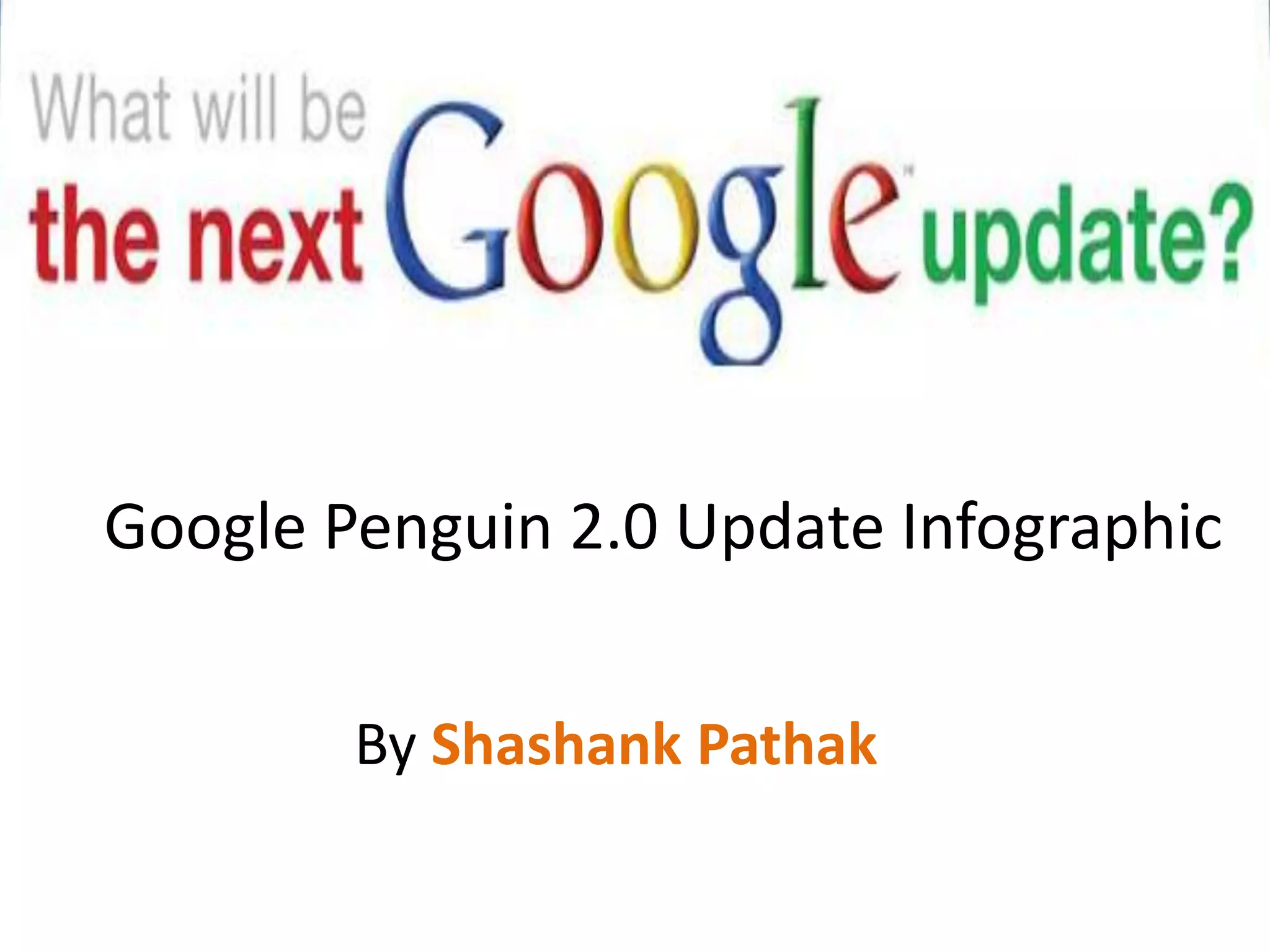 Google Penguin 2.0 Update Infographic
By Shashank Pathak