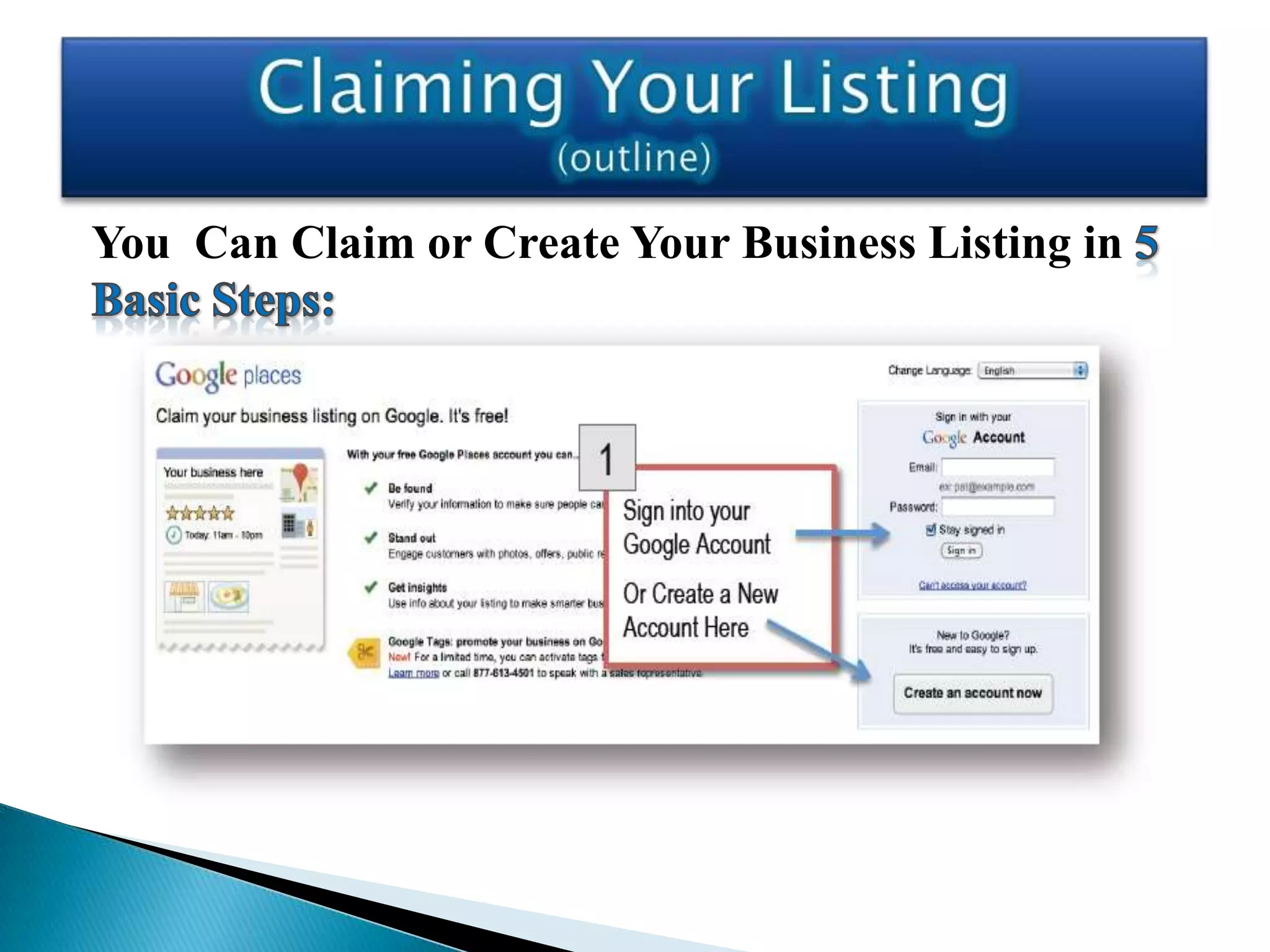 You Can Claim or Create Your Business Listing in
 