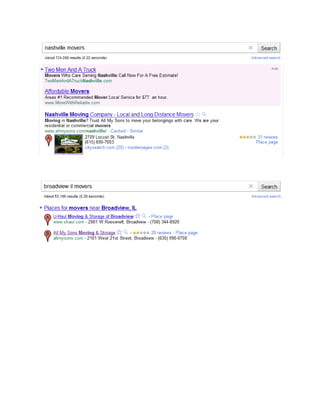 Google Places SEO|National Mover Gets Massive Results