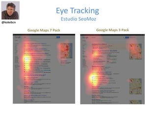 Google Maps 7 Pack Google Maps 3 Pack
Eye Tracking
Estudio SeoMoz
@kokebcn
 
