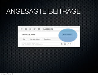 ANGESAGTE BEITRÄGE




Samstag, 4. Februar 12
 