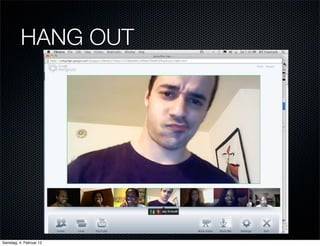 HANG OUT




Samstag, 4. Februar 12
 