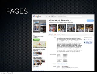 PAGES




Samstag, 4. Februar 12
 