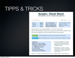 TIPPS & TRICKS




Samstag, 4. Februar 12
 