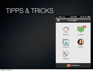 TIPPS & TRICKS




Samstag, 4. Februar 12
 