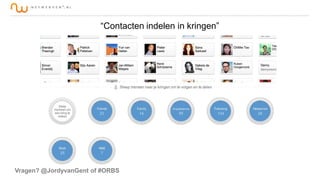“Contacten indelen in kringen”

Vragen? @JordyvanGent of #ORBS

 