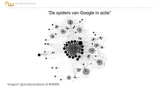“De spiders van Google in actie”

Vragen? @JordyvanGent of #ORBS

 