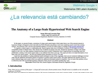 En Twitter usa #omlatamWebinario Google + Webinarios OM Latam AcademyBotón Social Google +
