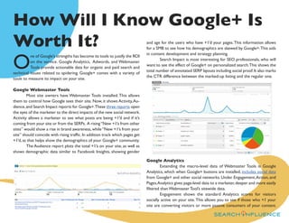 These statistics help you share more appropriate content on Google+ and
Find out how Google+ helps you                    ...