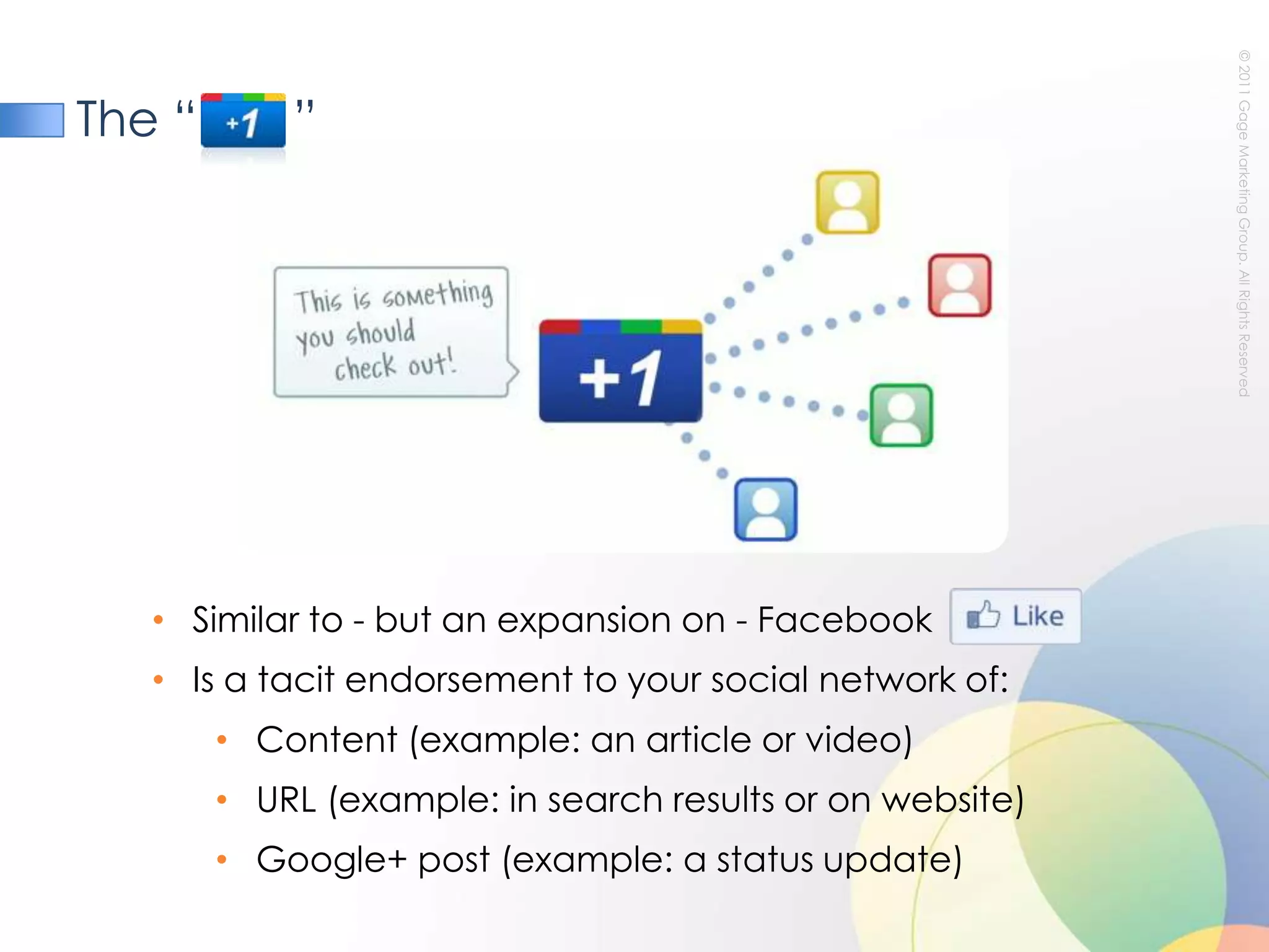 The “       ”Similar to - but an expansion on - Facebook