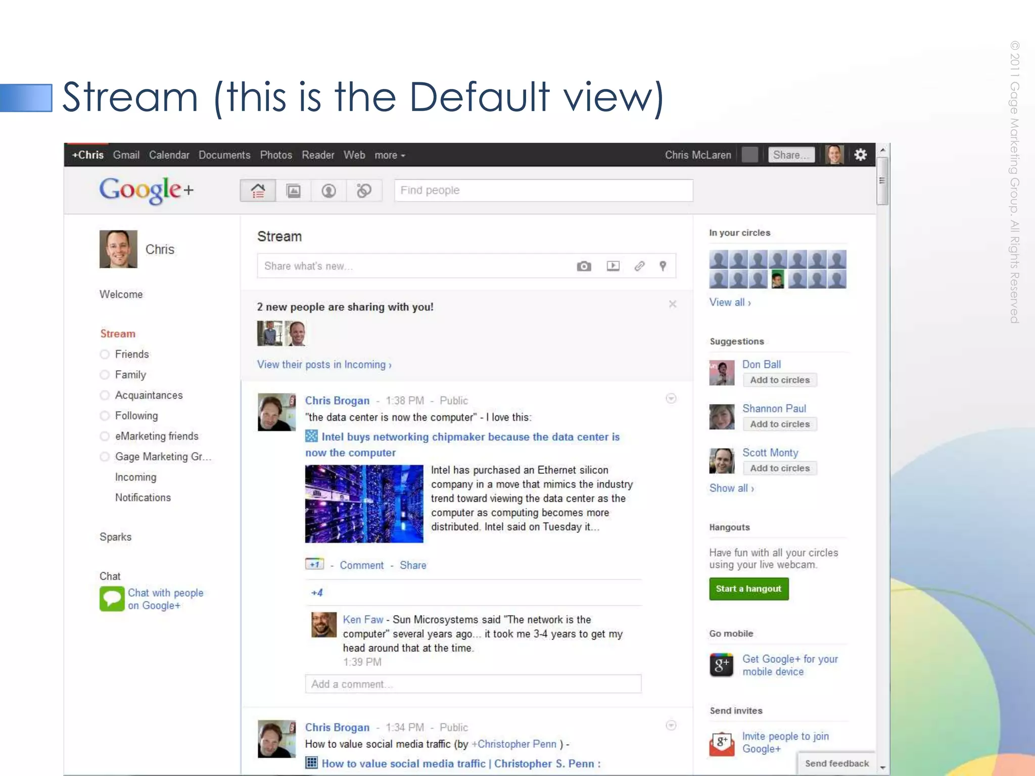 Stream (this is the Default view)