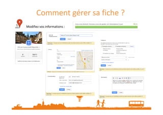 Comment gérer sa fiche ?
Modifiez vos informations :

 