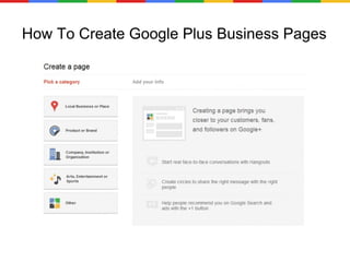 How To Create Google Plus Business Pages 