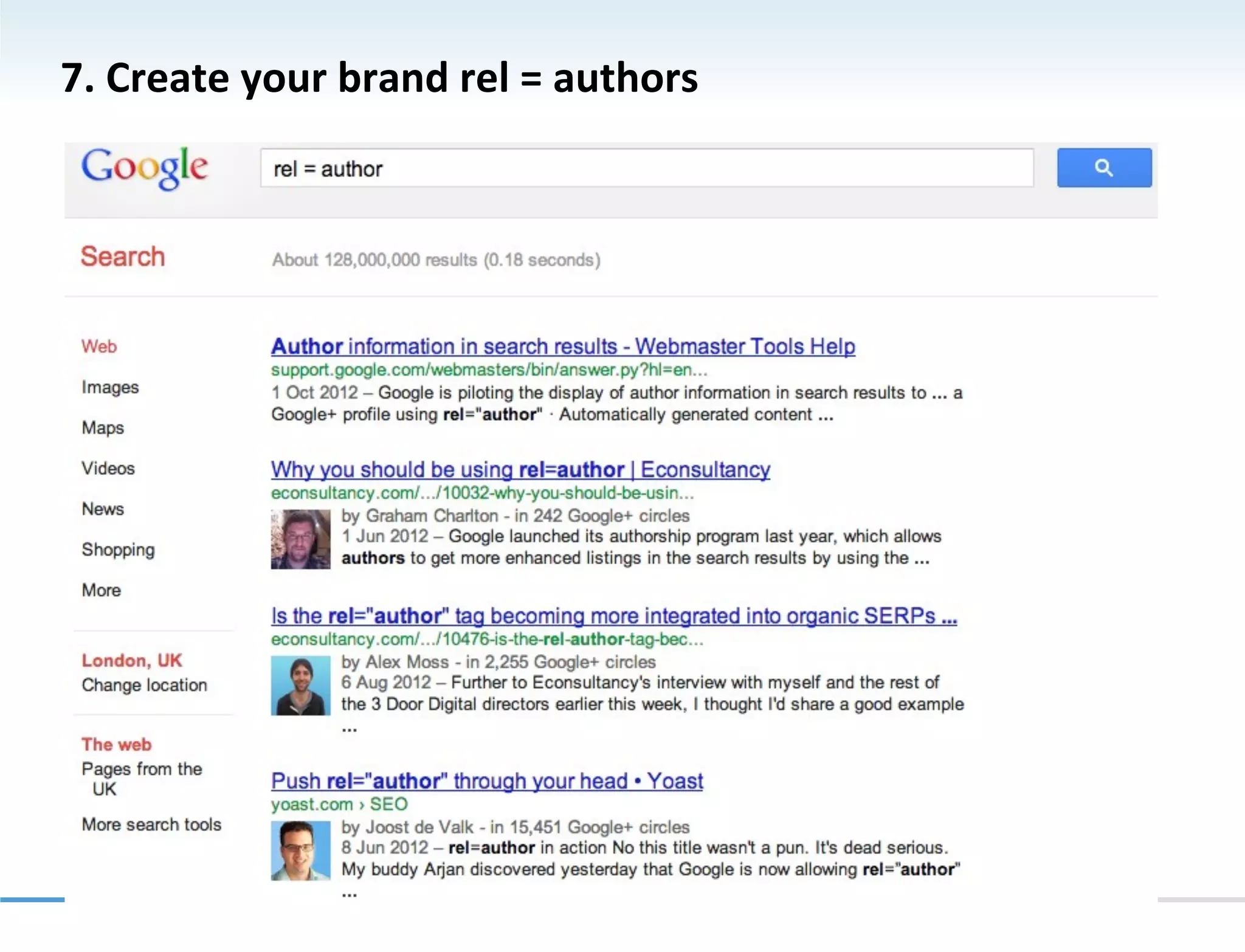 7.	
  Create	
  your	
  brand	
  rel	
  =	
  authors	
  
 