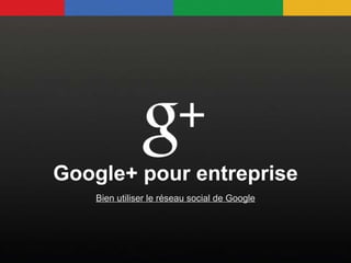 Google+ pour entreprise Bien utiliser le réseau social de Google 