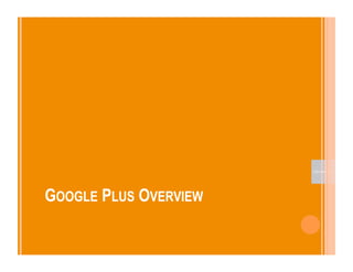 GOOGLE PLUS FOR BRAND
A Point Of View
 