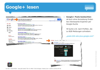 Social Web – alles jetzt anders? Der Google+ Effekt...