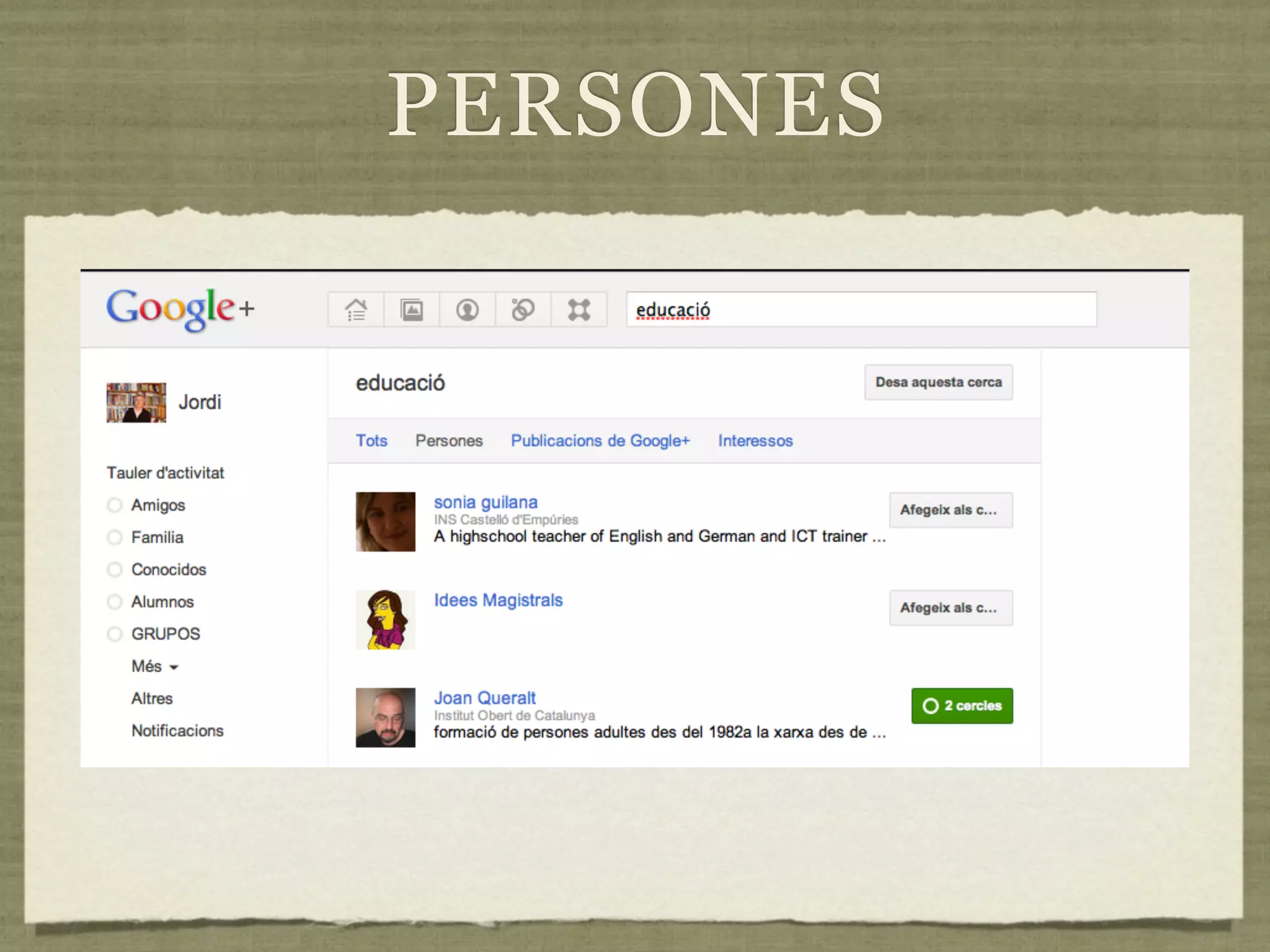 PERSONES
 