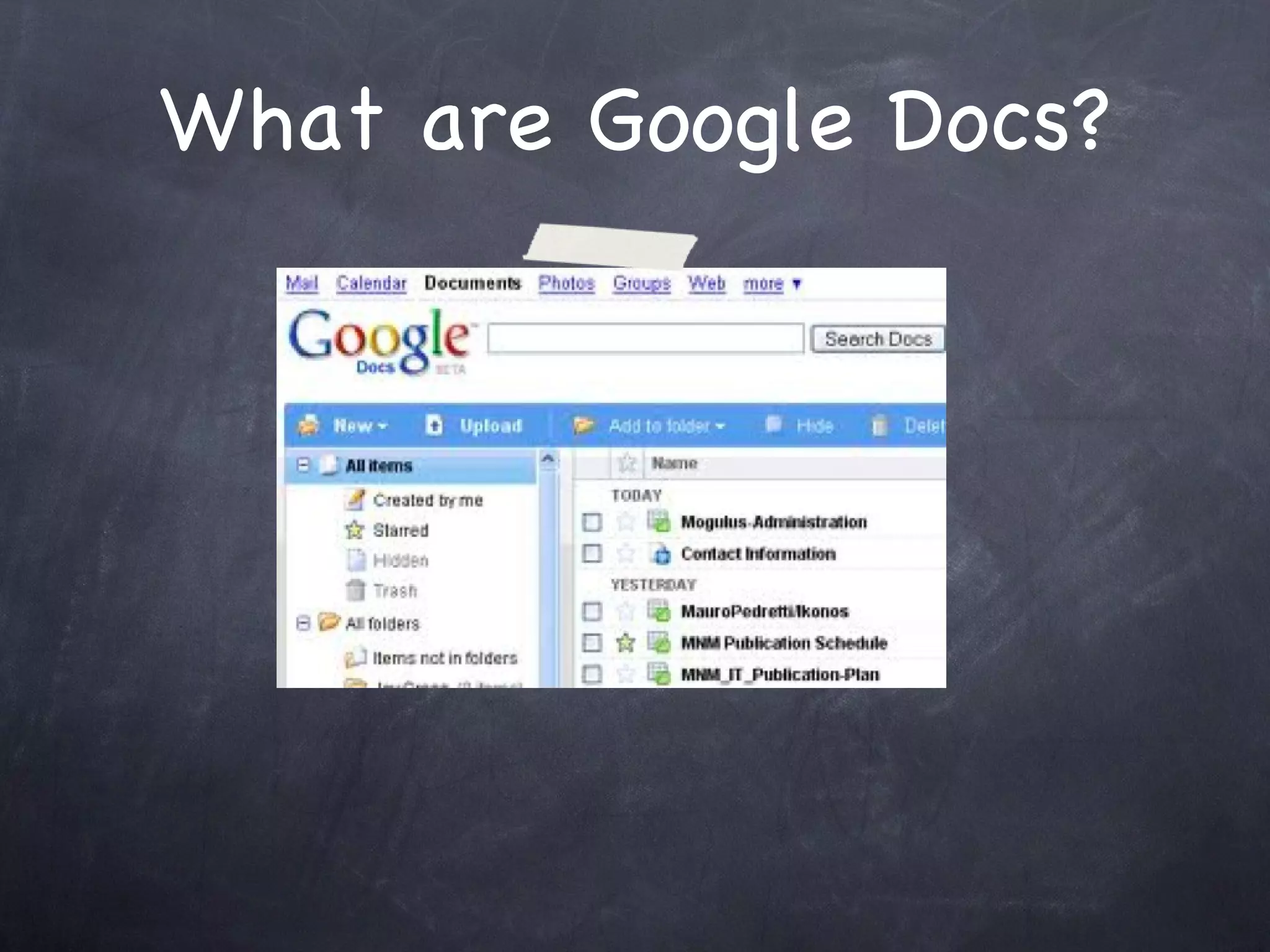 What are Google Docs? 