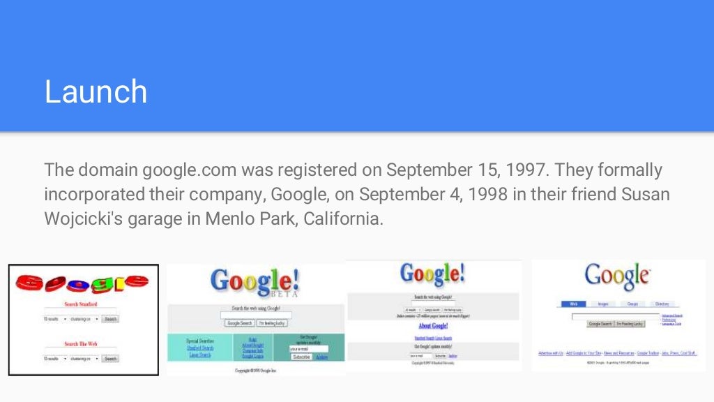 History Of Google