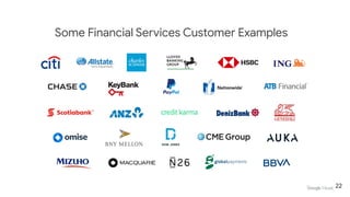 Some Financial Services Customer Examples
22
 