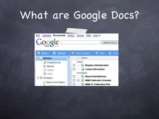 What are Google Docs? 