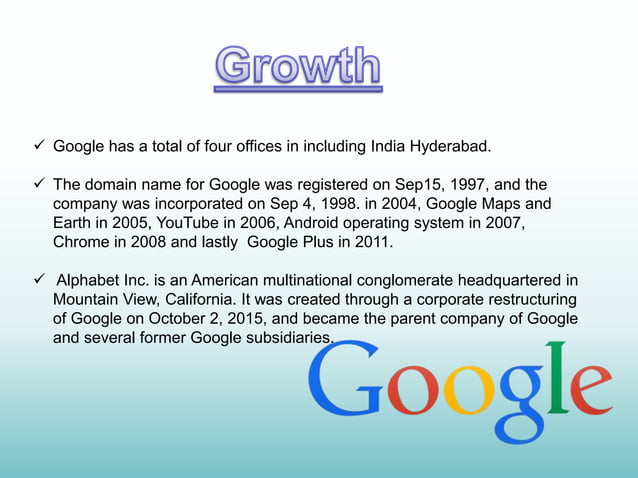 Presentation of Google | PPTX