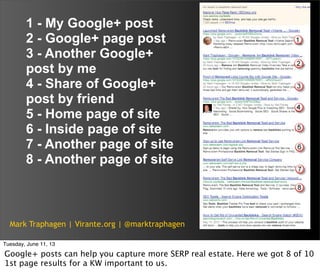 Google+ Profile PageRank: The Real AuthorRank? - SMX Advanced 2013 Slide 26