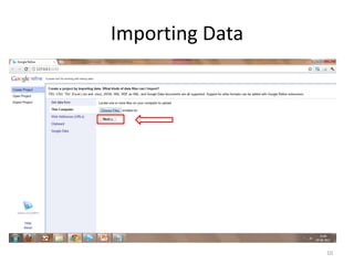 Importing Data




                 10
 