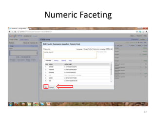 Numeric Faceting




                   23
 