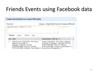 Friends Events using Facebook data




                                 60
 