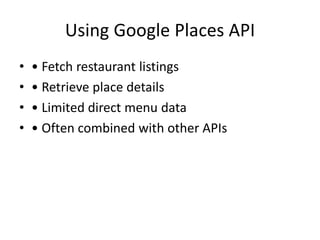 Extract Google Restaurant Menu Data Using APIs | PDF
